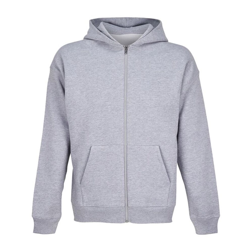SOLS Unisex Adult Jelo Full Zip Hoodie / Grey Marl